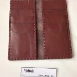 Hakiki deri el dikimi şık ve zarif deri kartlık