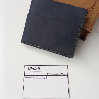 Hakiki deri el dikimi şık ve zarif deri cüzdan 48