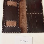 Hakiki deri el dikimi şık ve zarif deri cüzdan telefonluk 55