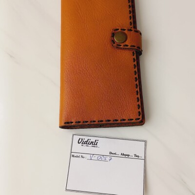 Hakiki deri el dikimi şık ve zarif deri cüzdan 57