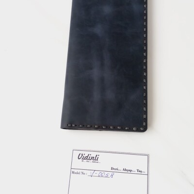 Hakiki deri el dikimi şık ve zarif deri cüzdan 58